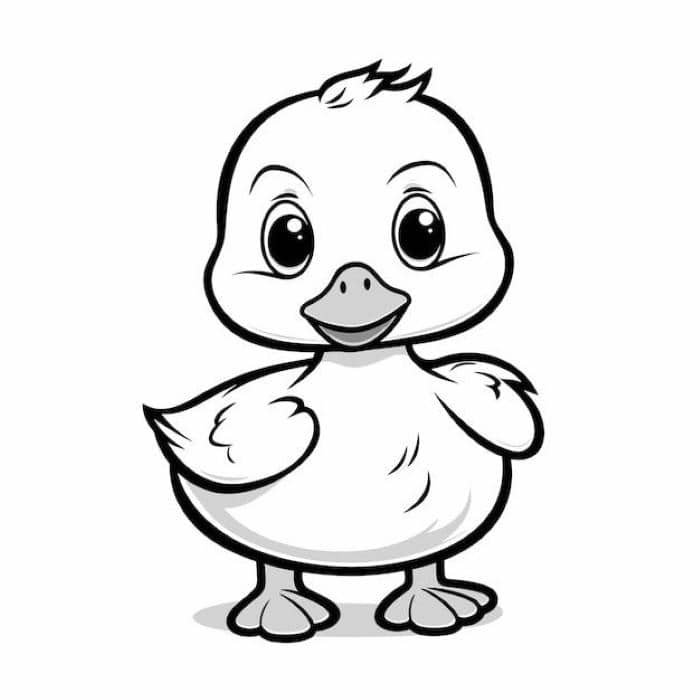 hình tô màu con vịt