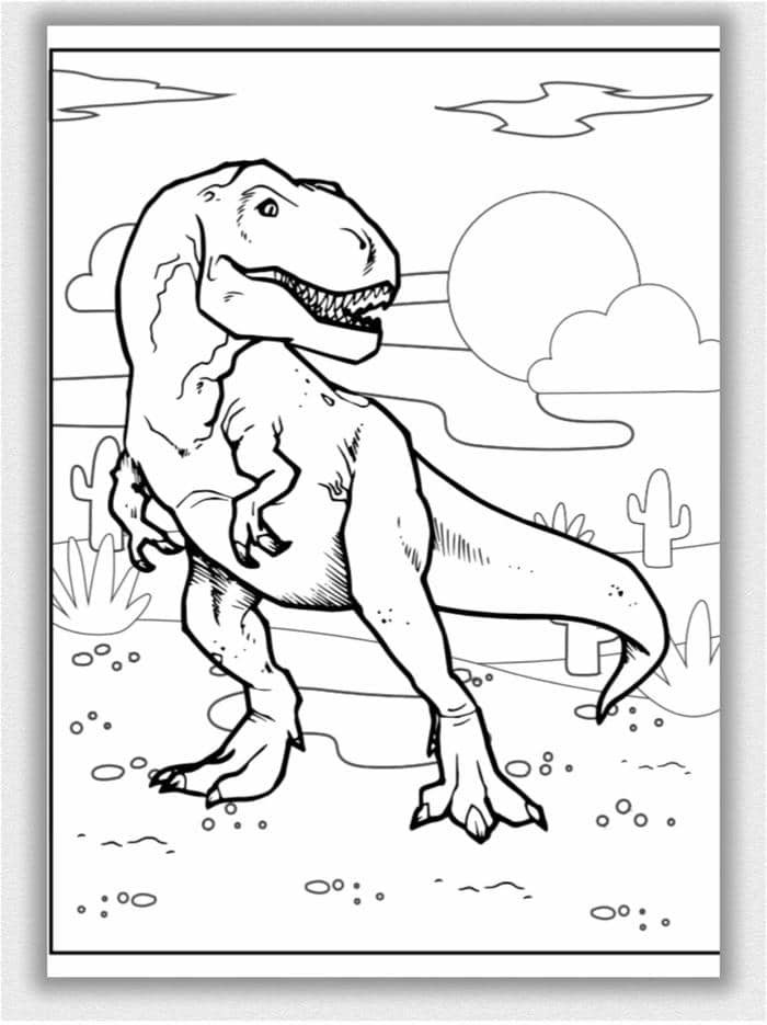 hình tô màu khủng long