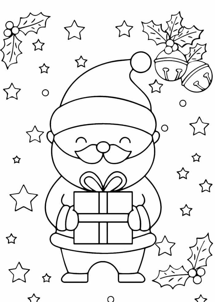 hình tô màu ông già noel