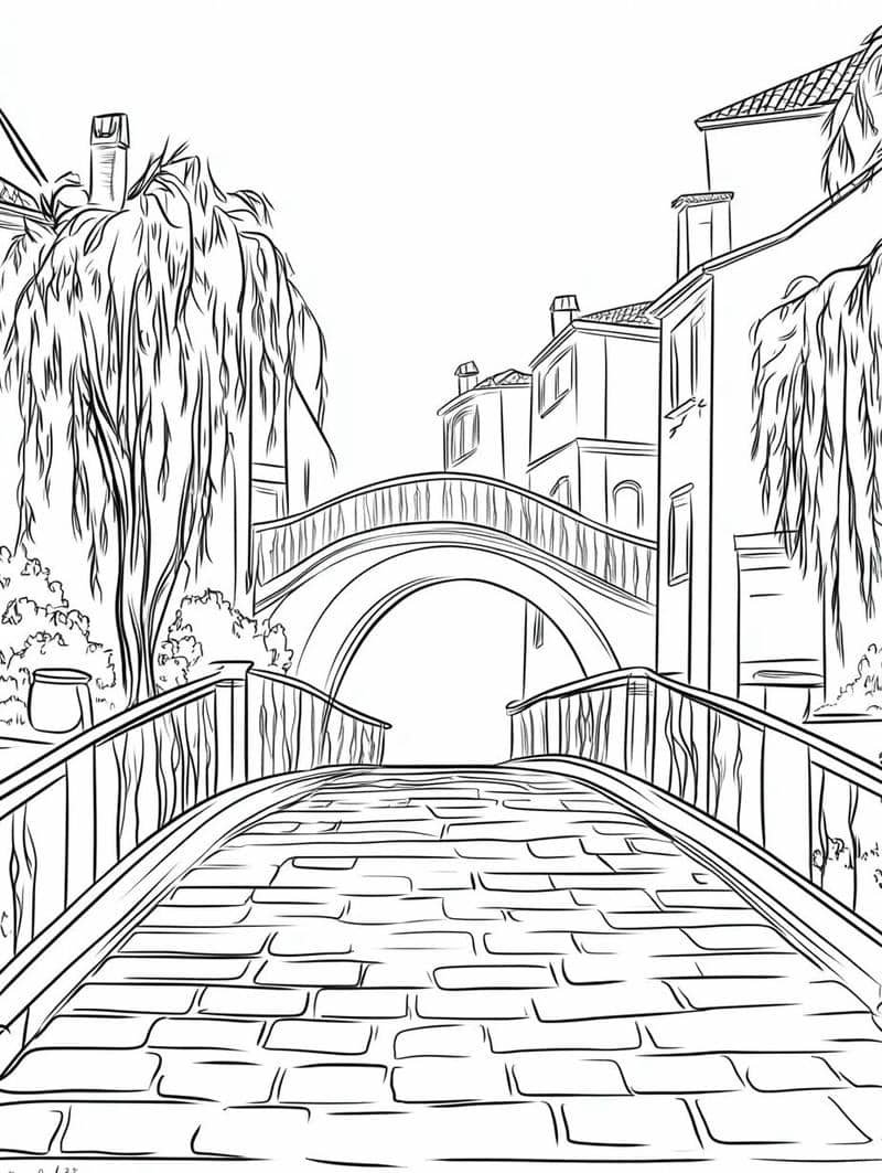 hình tô màu phong cảnh