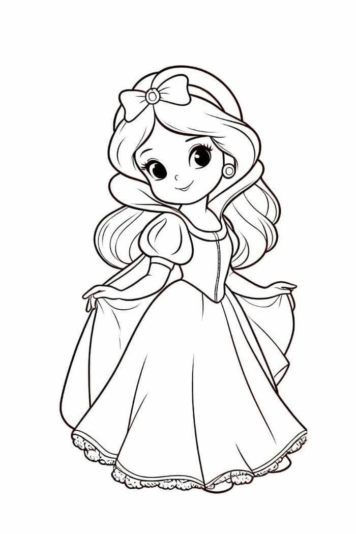 hình tranh tô màu búp bê giấy thay đồ