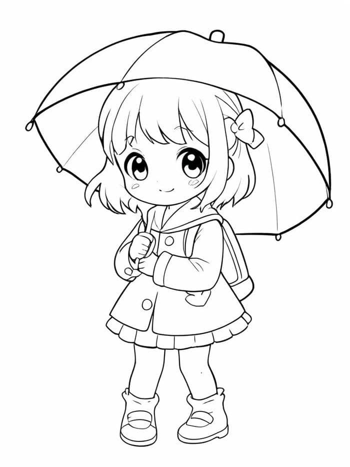 hình tranh tô màu búp bê