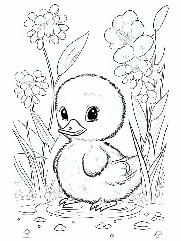 hình tranh vẽ con vịt