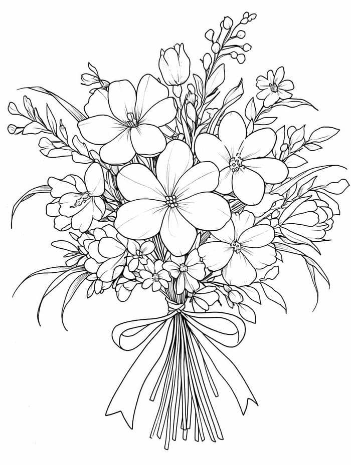 hình vẽ bông hoa 5 cánh đẹp