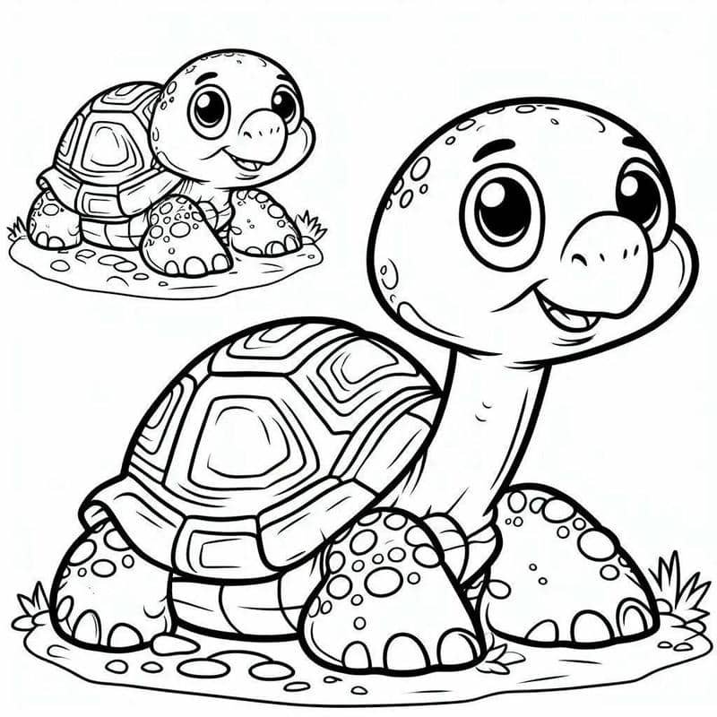 hình vẽ con rùa cute
