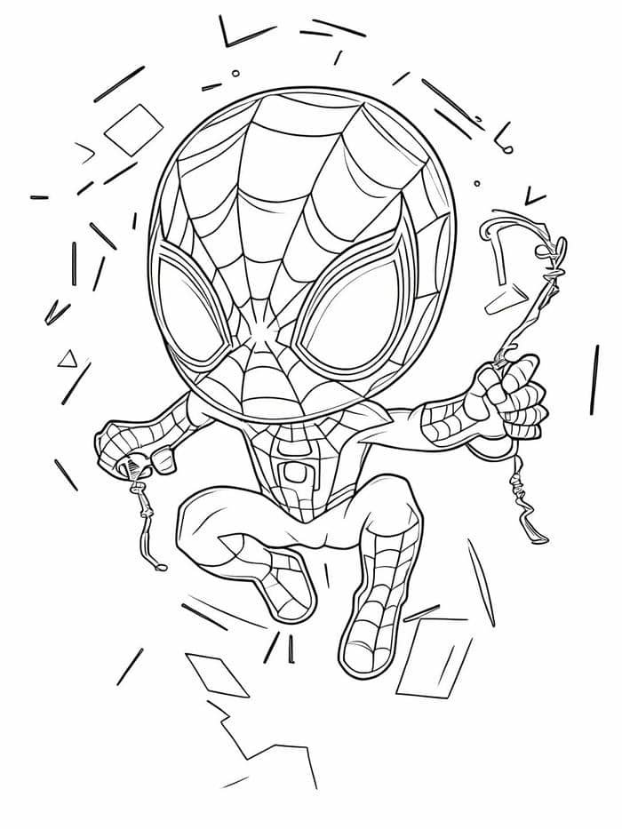 spider man tranh tô màu người nhện