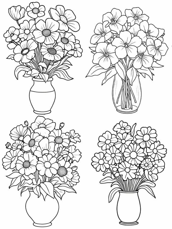 tô màu bông hoa