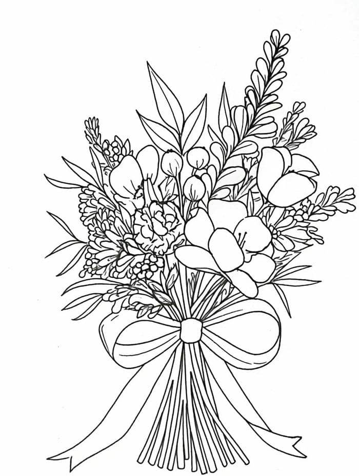 tô màu các loại hoa