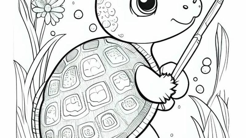 Khám phá 80+ ảnh tranh tô màu con rùa siêu cute, đáng yêu