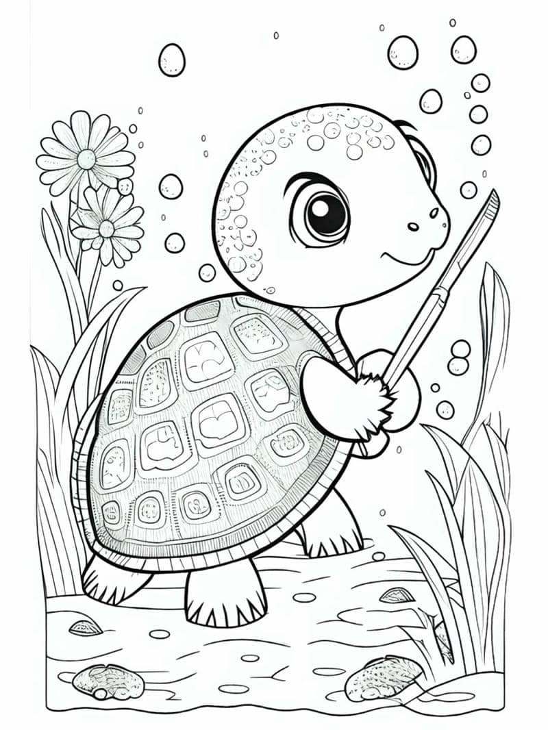 tô màu con rùa