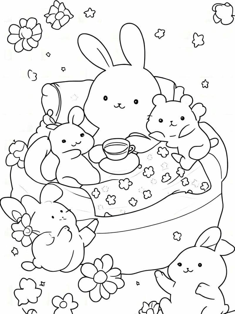 tô màu con thỏ cute