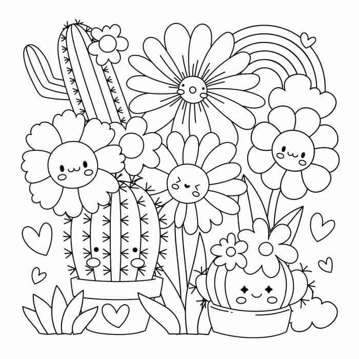 tô màu hoa 5 cánh