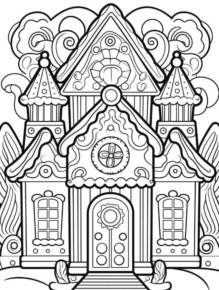 tô màu ngôi nhà của bé