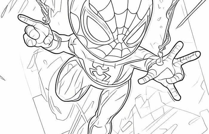 Chia sẻ 77+ ảnh tranh tô màu người nhện ngầu, đẹp cho bé