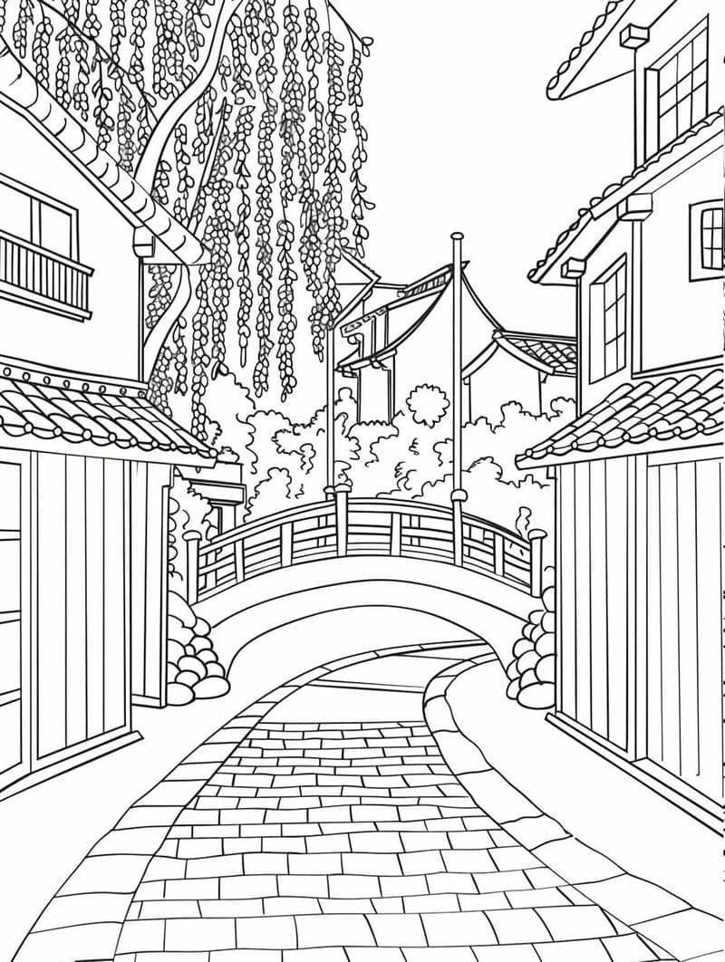 tô màu phong cảnh quê hương