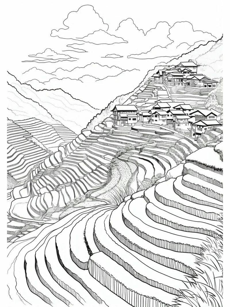 tô màu tranh phong cảnh