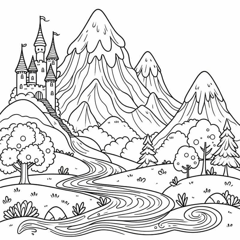 tranh tô màu bãi biển