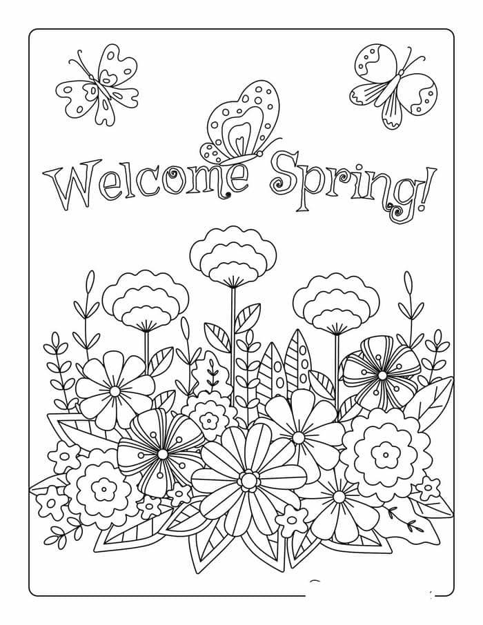 tranh tô màu bó hoa