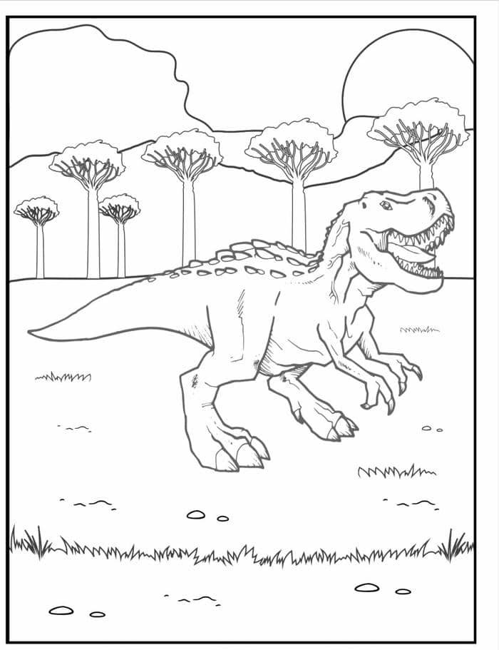 tranh tô màu khủng long