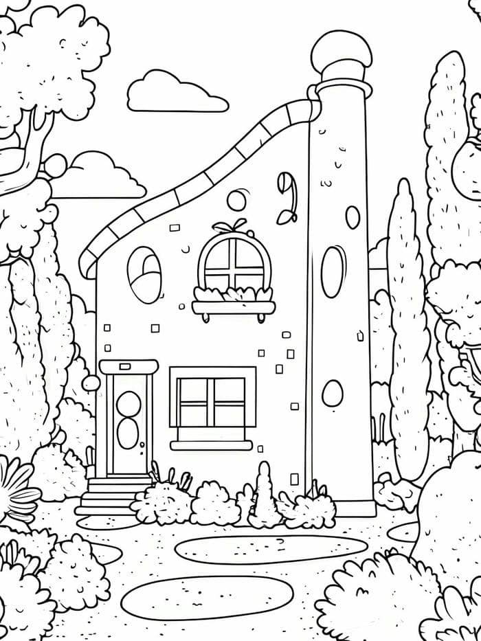 tranh to mau ngoi nha