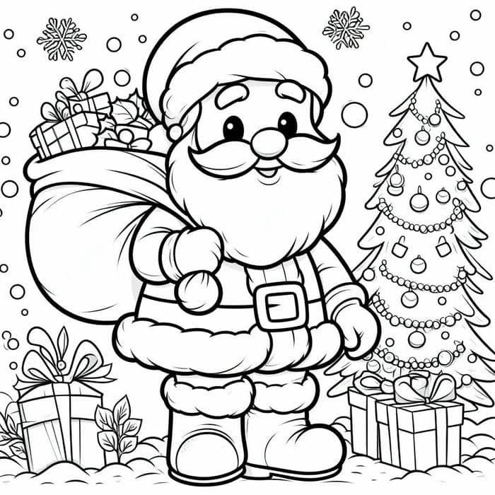 tranh tô màu noel cho bé