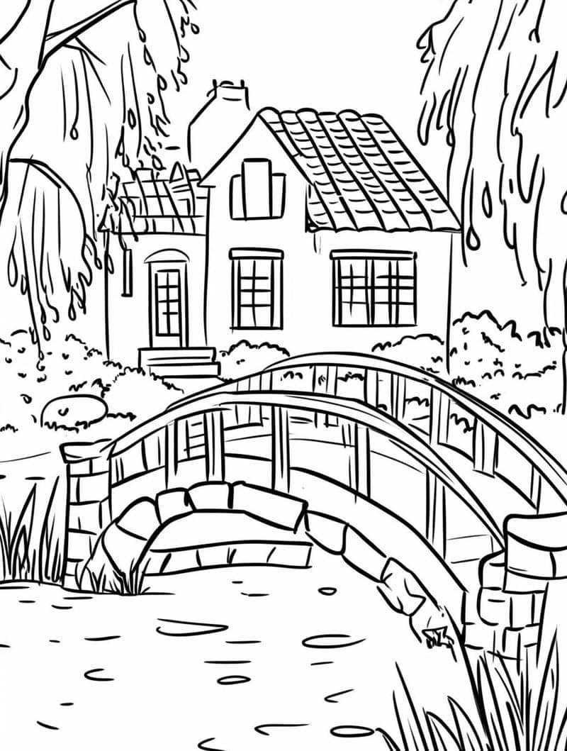 tranh tô màu phong cảnh cho bé