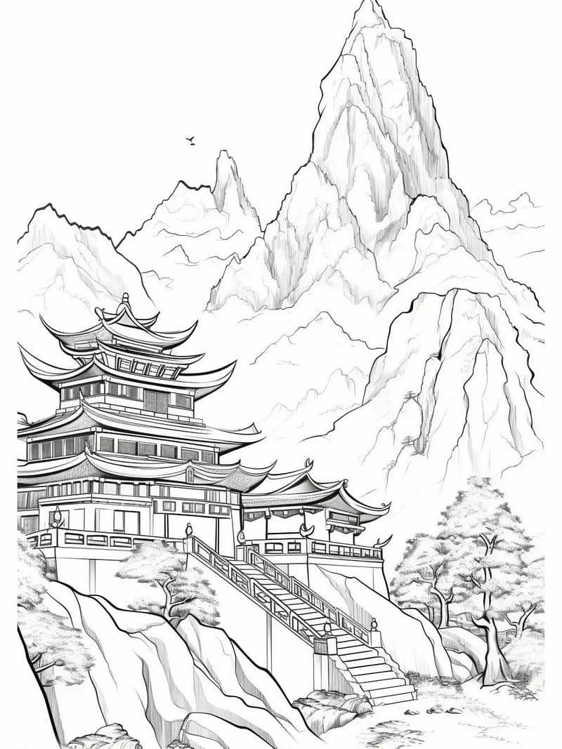 tranh tô màu quê hương