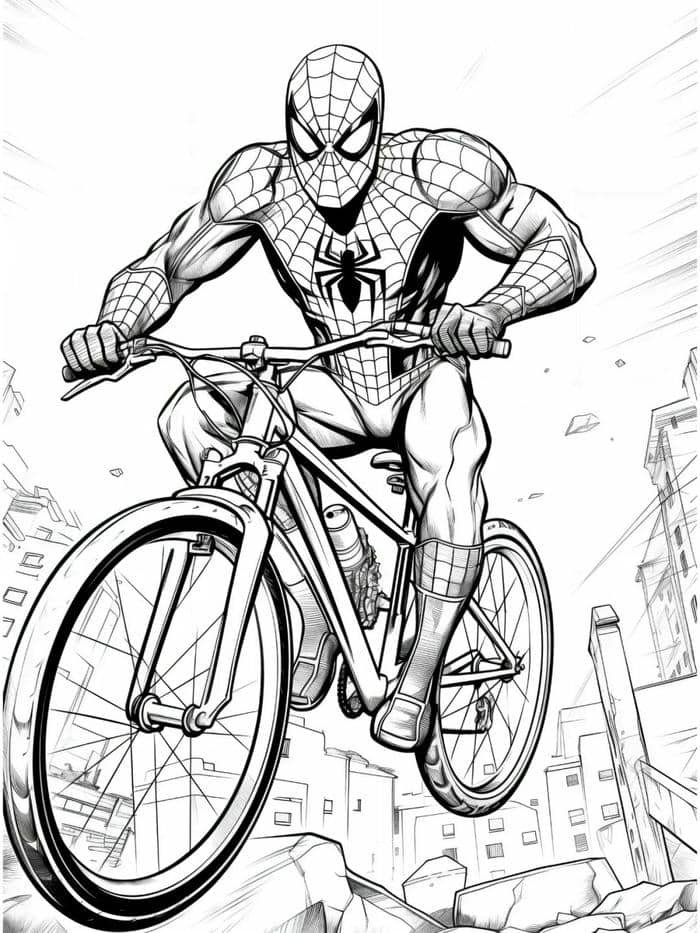 tranh tô màu siêu nhân nhện