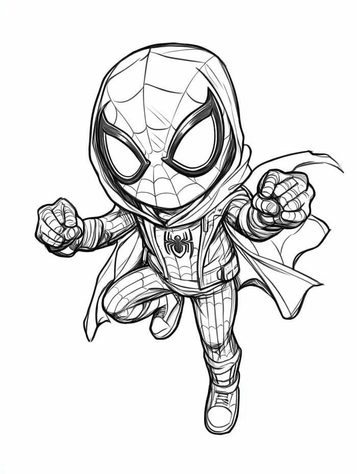 tranh tô màu spiderman