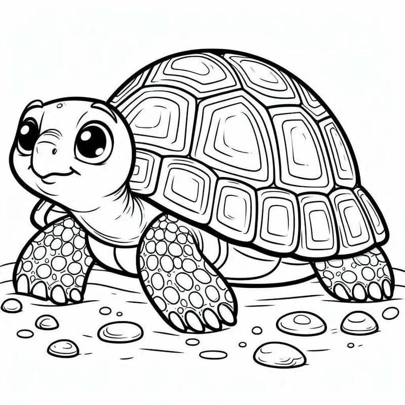 vẽ con rùa đáng yêu