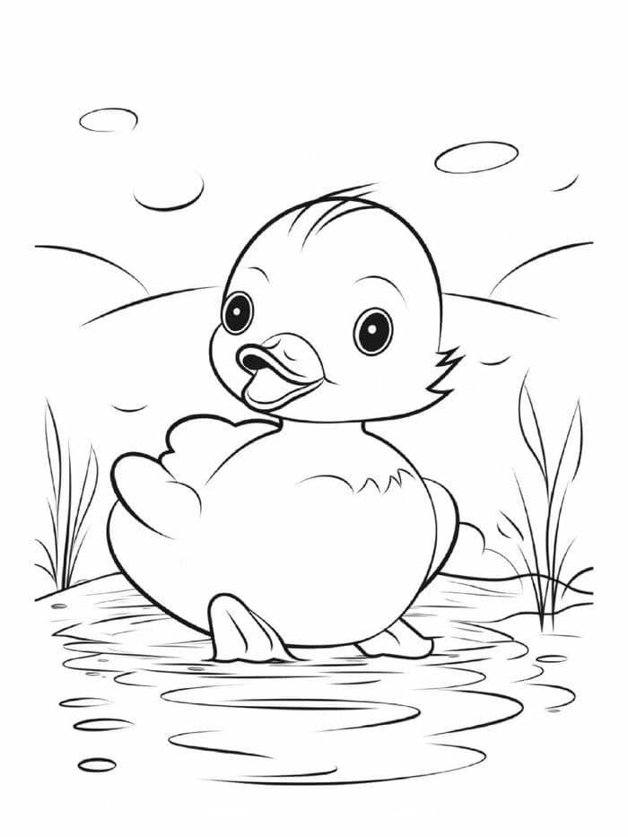 vẽ con vịt cho bé