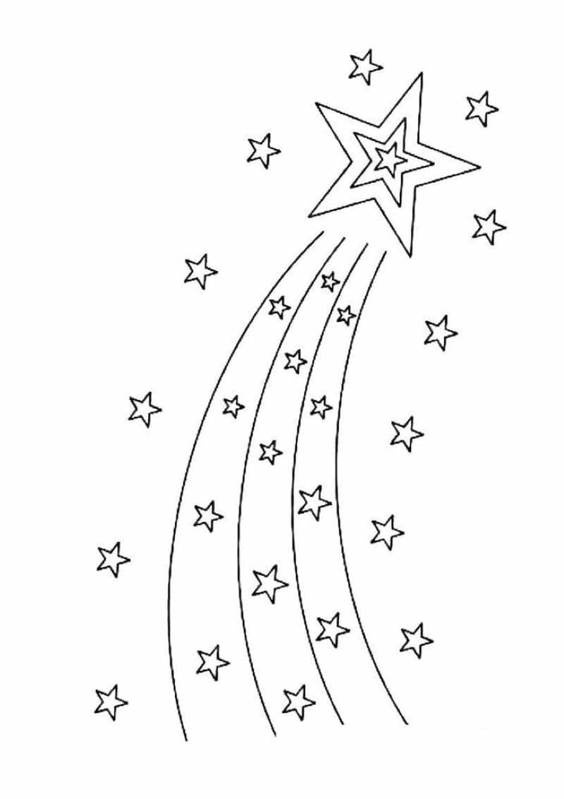 hình ảnh ngôi sao tô màu