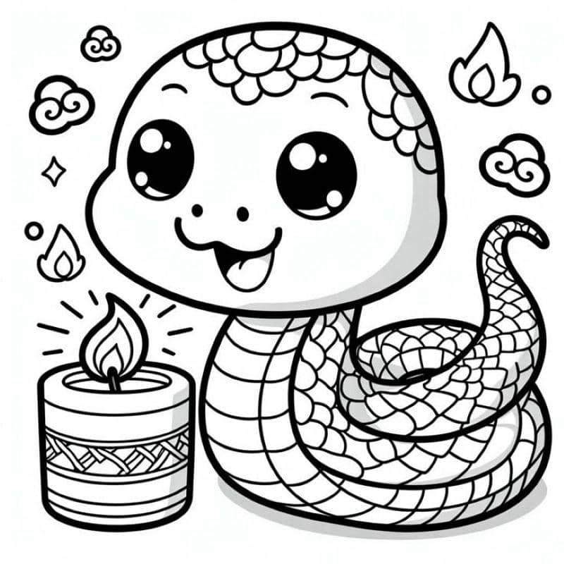 hình con rắn cute