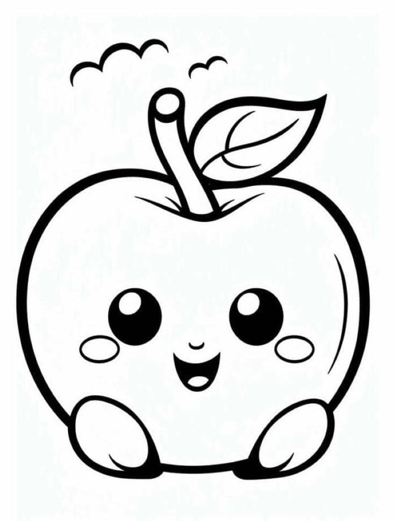 hình quả táo tô màu