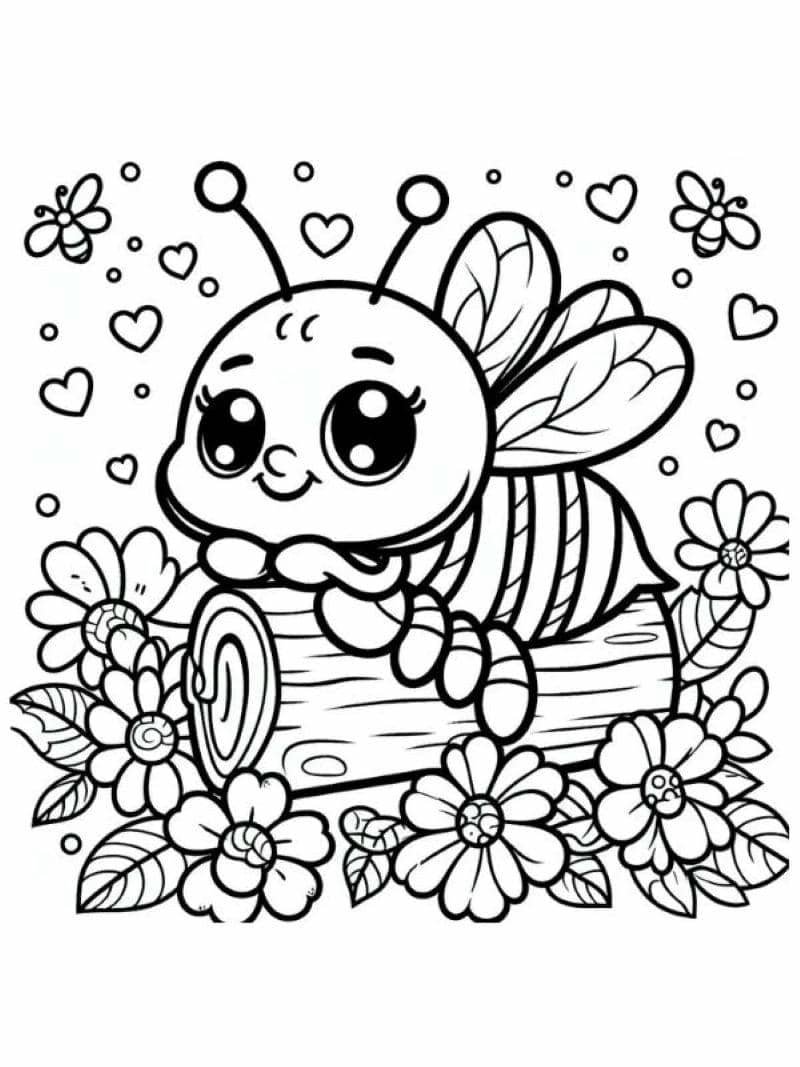 hình tô màu con ong cho bé