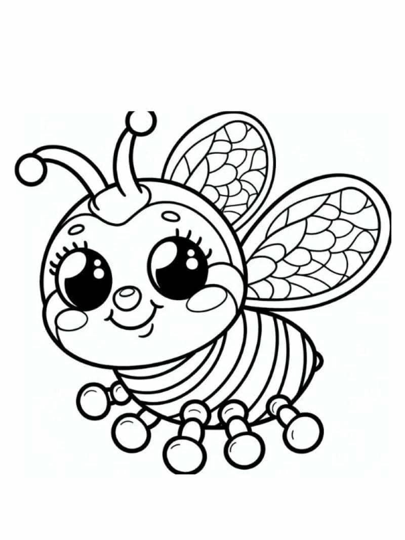 hình tranh tô màu con ong đơn giản
