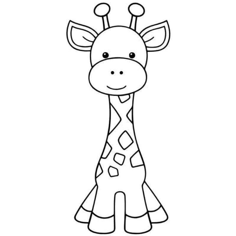 hình vẽ con hươu cao cổ