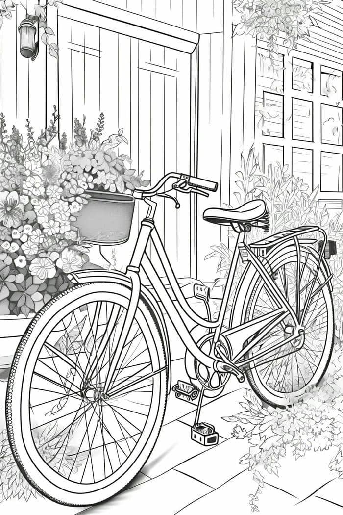 hình vẽ xe đạp hoạt hình