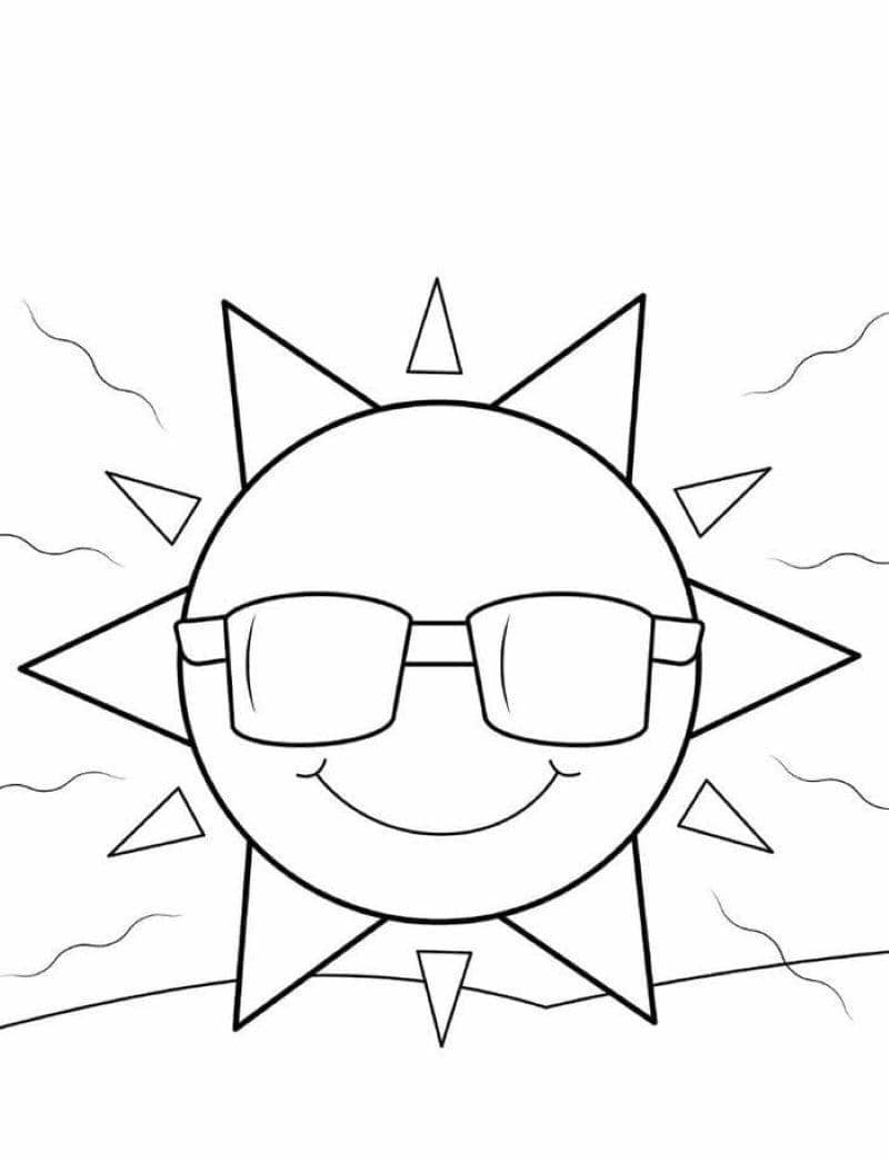 ông mặt trời tô màu