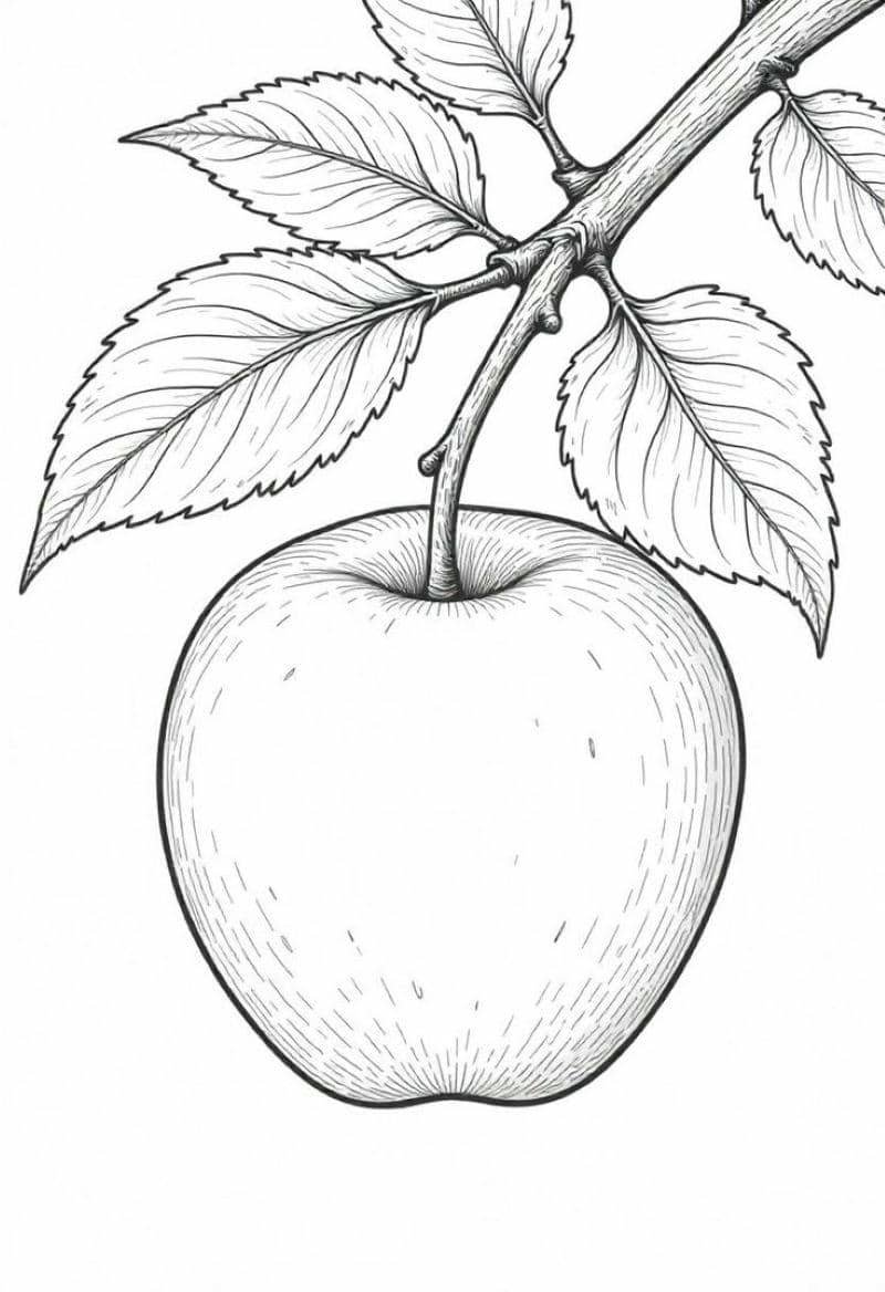 quả táo tô màu