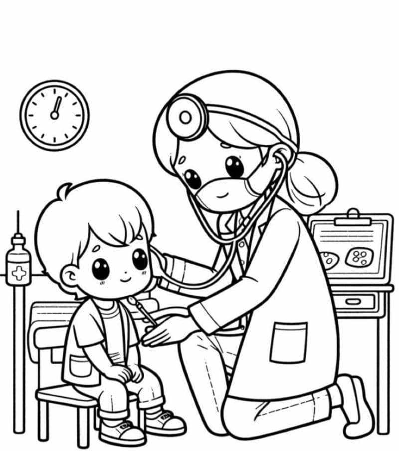 tô màu bác sĩ