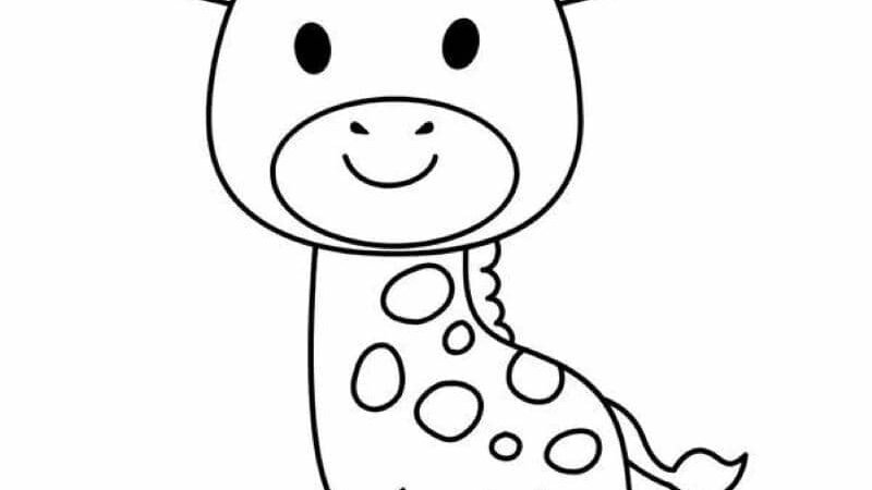 Top 90+ tranh tô màu hươu cao cổ siêu đáng yêu cho bé