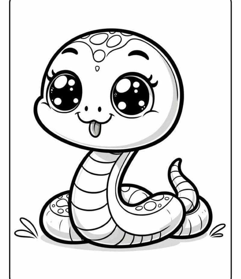 tô màu con rắn cho bé