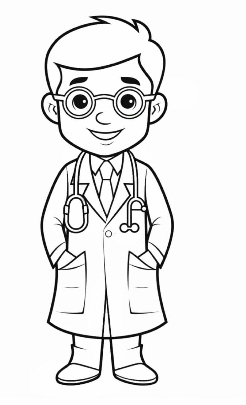 tô màu đồ dùng bác sĩ