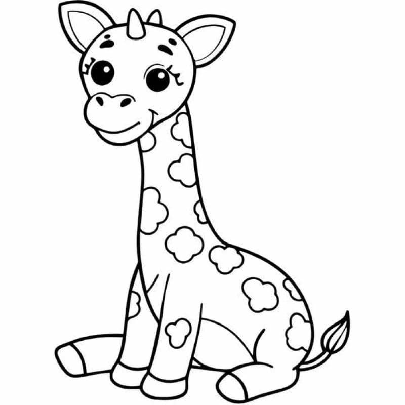 tô màu hươu cao cổ cho bé