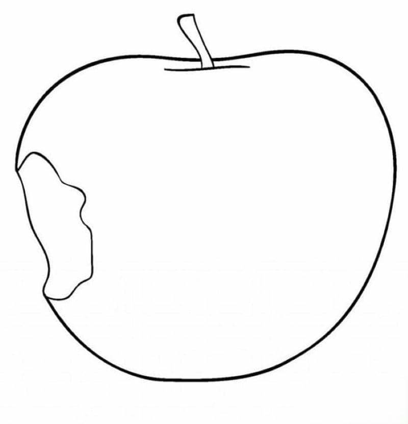 tô màu táo đơn giản cho bé
