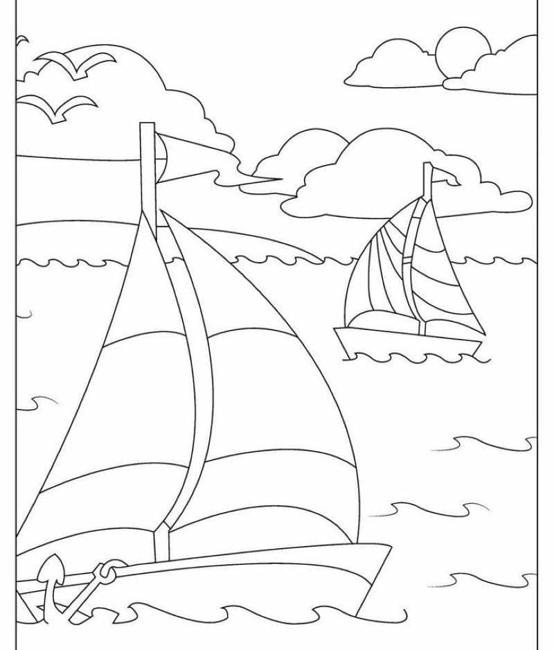 tô màu tàu thuỷ