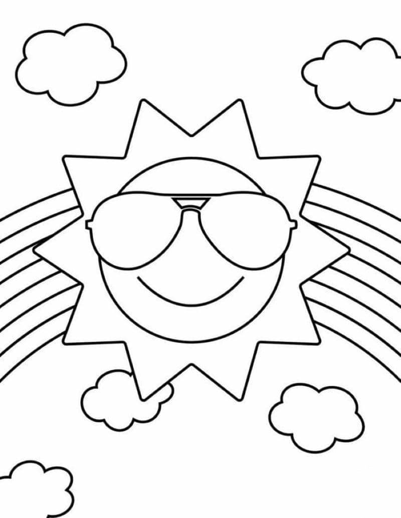 tranh ông mặt trời tô màu