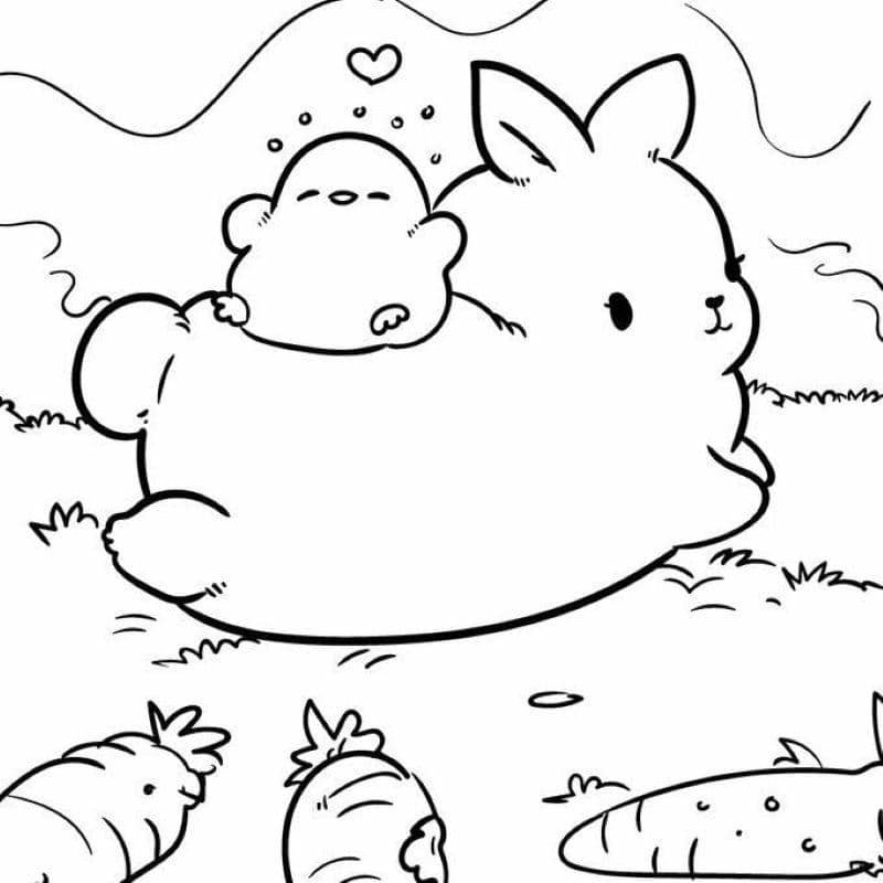 tranh tô màu anime cute chibi