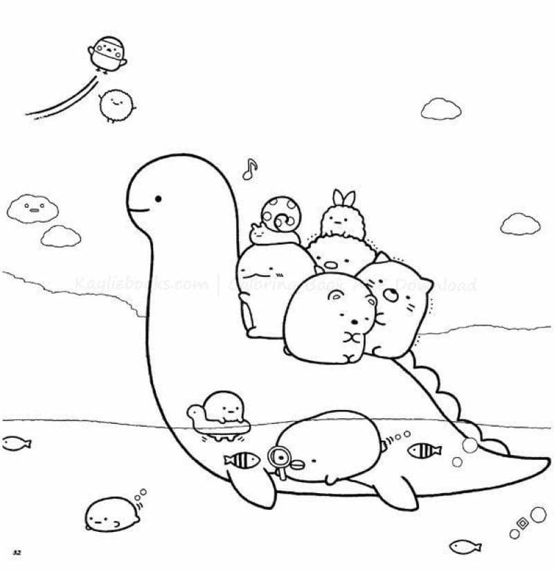 tranh tô màu anime cute